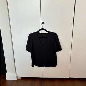 Madewell Black Puff Sleeve Blouse
